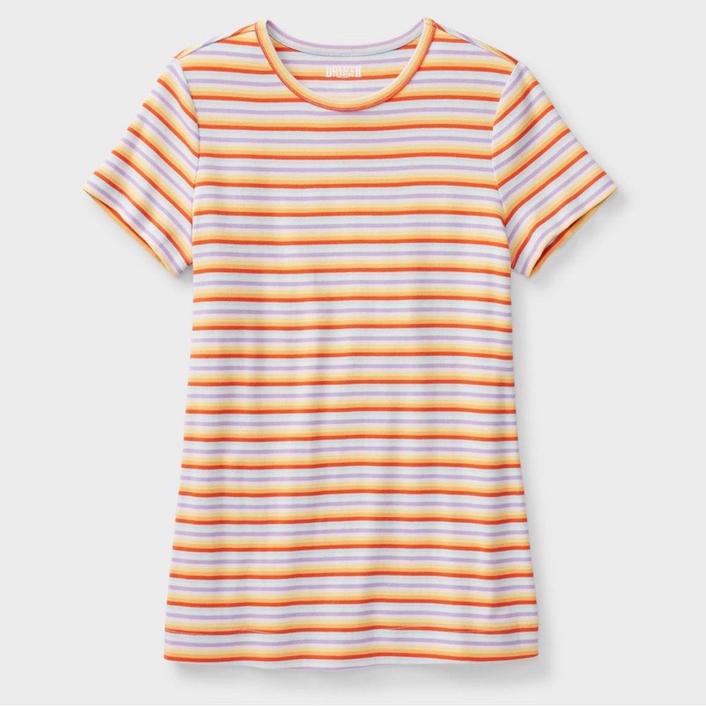 Duluth Trading Co Multicolor Striped Tee-SZ L